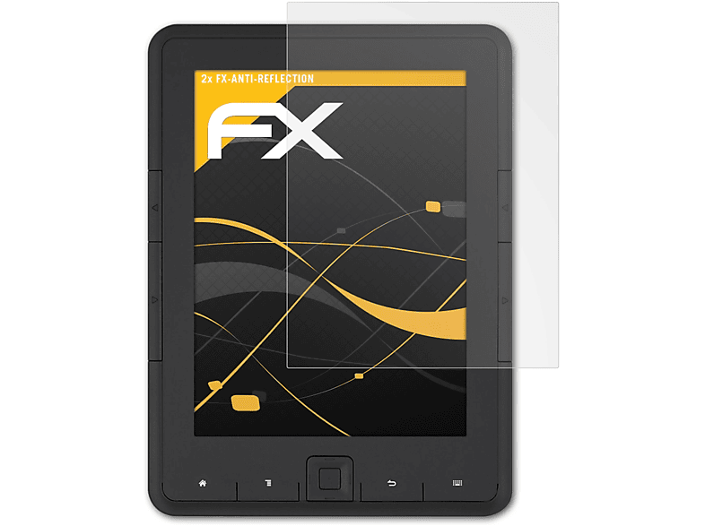 ATFOLIX 2x FX-Antireflex Displayschutz(für Trekstor Pyrus) eBook Reader