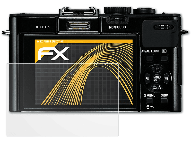 ATFOLIX 3x Leica 6) D-Lux Displayschutz(für FX-Antireflex