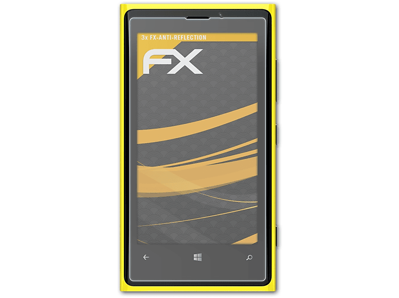 3x Lumia Displayschutz(für Nokia ATFOLIX FX-Antireflex 920)