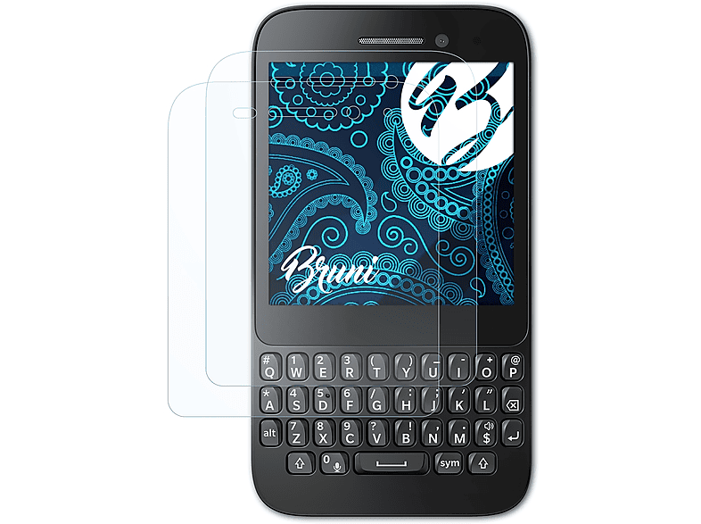 BRUNI 2x Basics-Clear Schutzfolie(für Blackberry Q5)