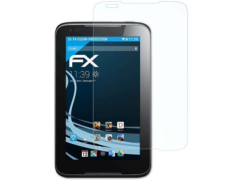 ATFOLIX 2x FX-Clear Displayschutz(für Lenovo IdeaTab A1000)