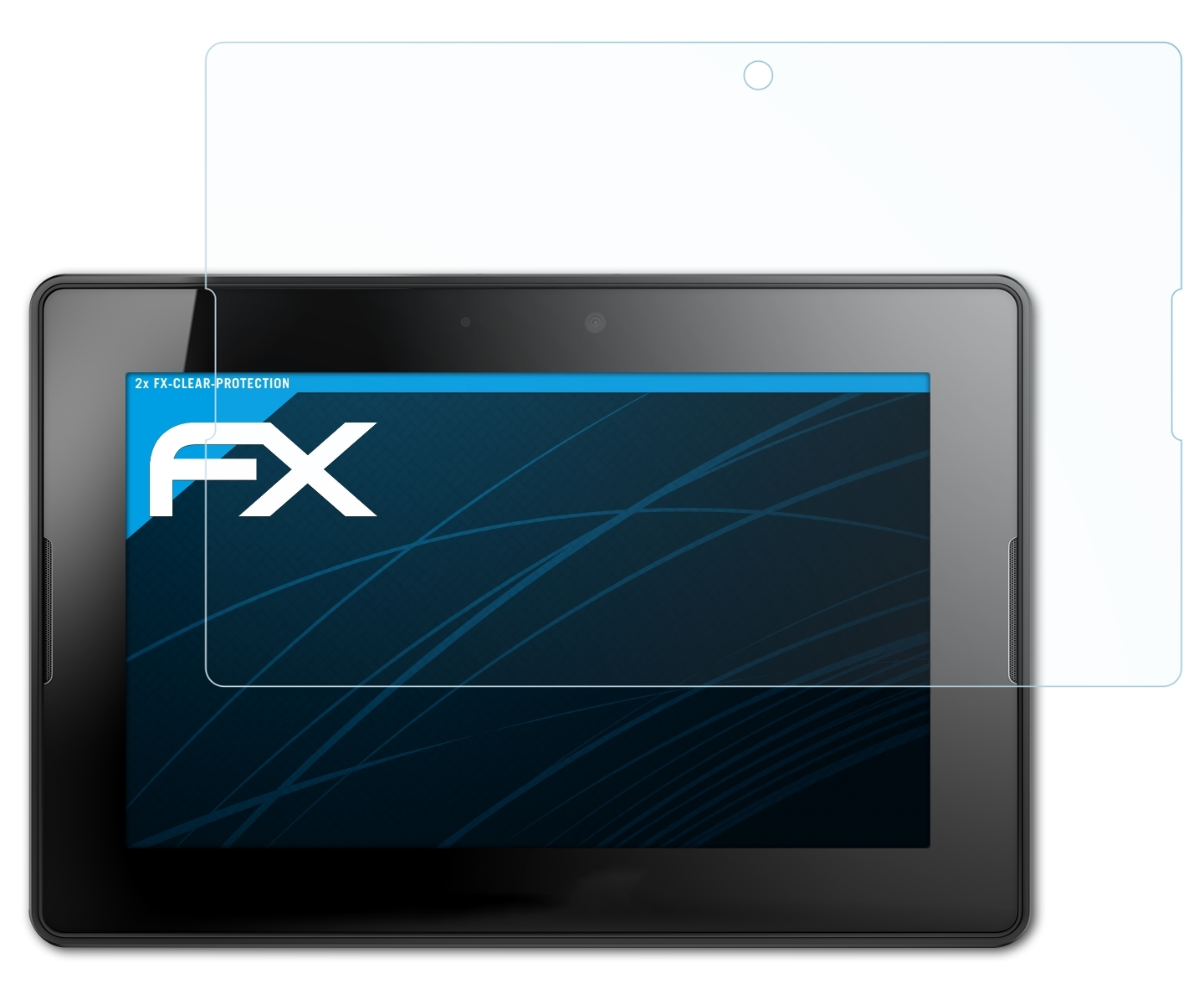 Blackberry LTE 2x ATFOLIX Displayschutz(für FX-Clear 4G PlayBook)