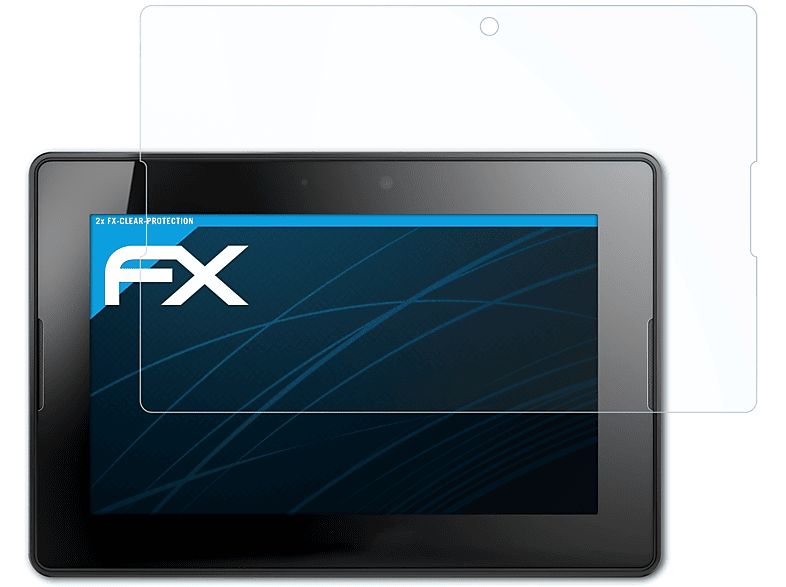 ATFOLIX 2x PlayBook) FX-Clear Blackberry LTE 4G Displayschutz(für