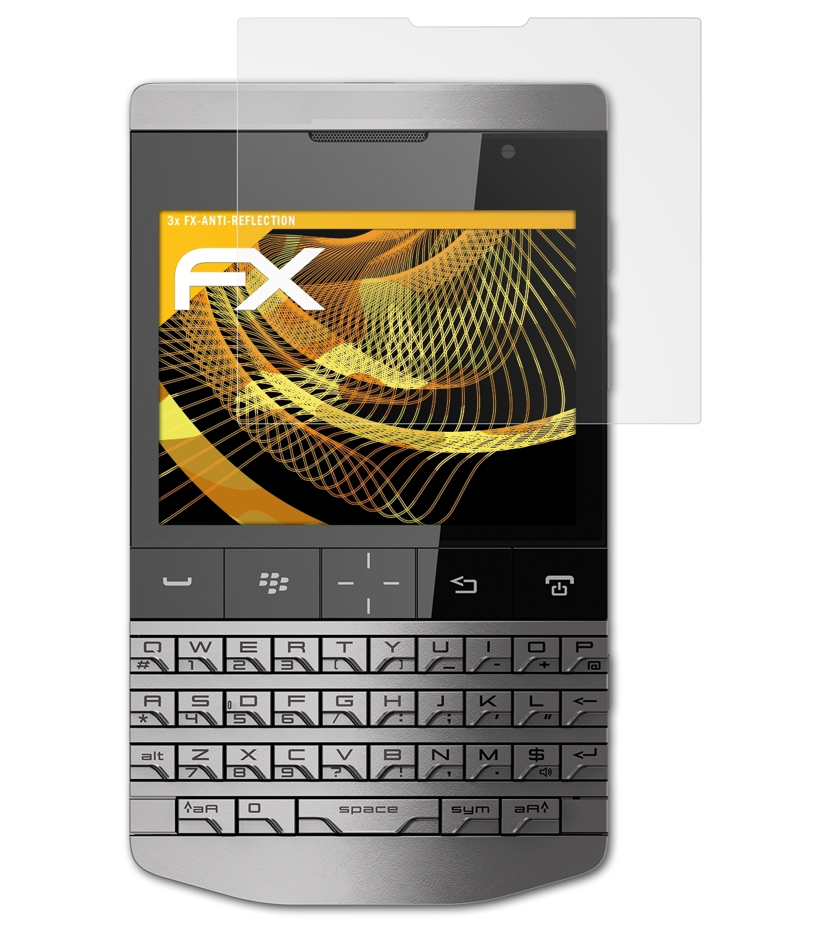 3x Blackberry FX-Antireflex P9981) ATFOLIX Displayschutz(für