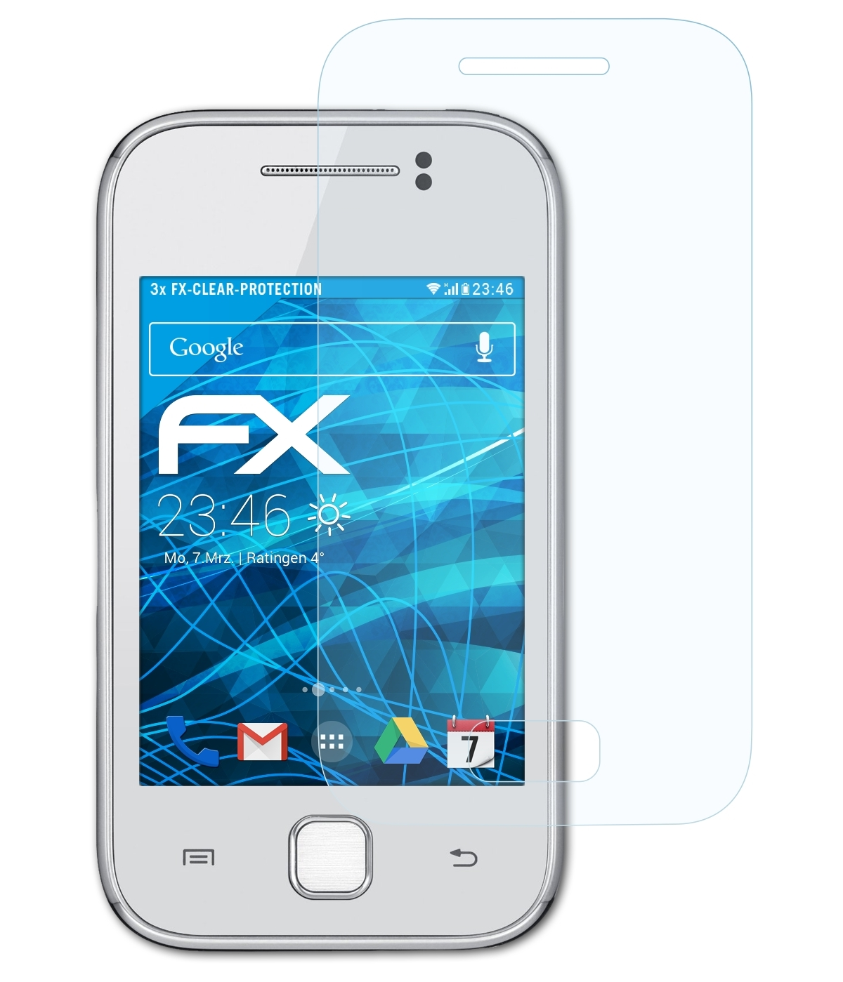 ATFOLIX 3x FX-Clear Galaxy Samsung Y Displayschutz(für (GT-S5363))