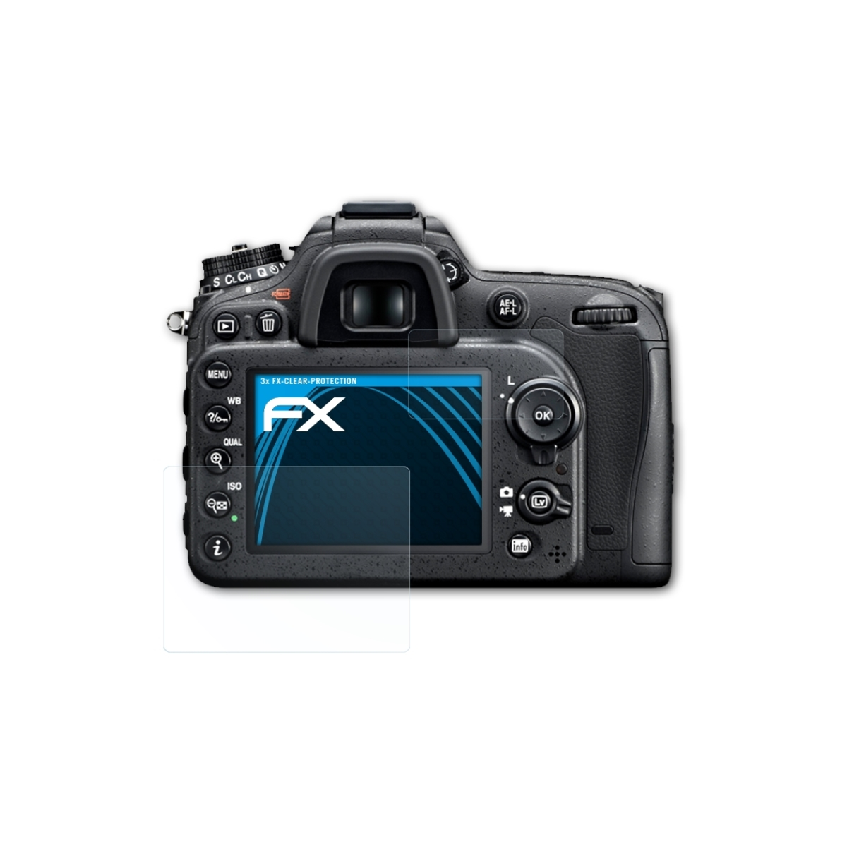 Displayschutz(für 3x ATFOLIX Nikon D7100) FX-Clear