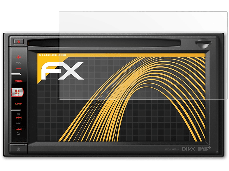 ATFOLIX 3x FX-Antireflex Displayschutz(für Pioneer Avic-F950DAB)