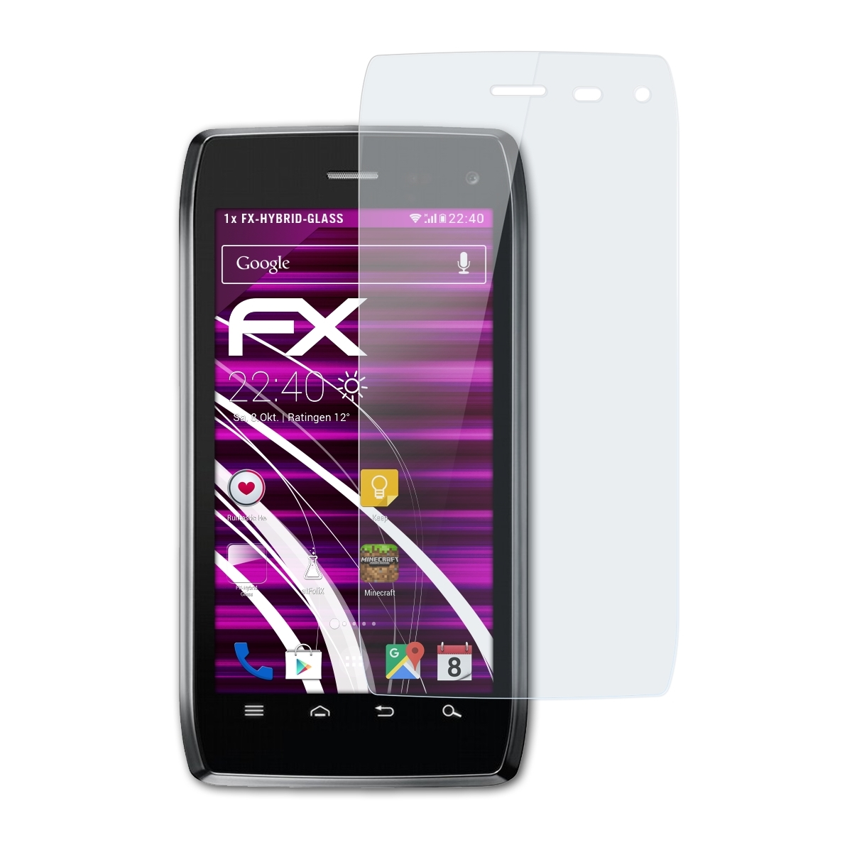 FX-Hybrid-Glass Schutzglas(für Motorola ATFOLIX Droid 4)