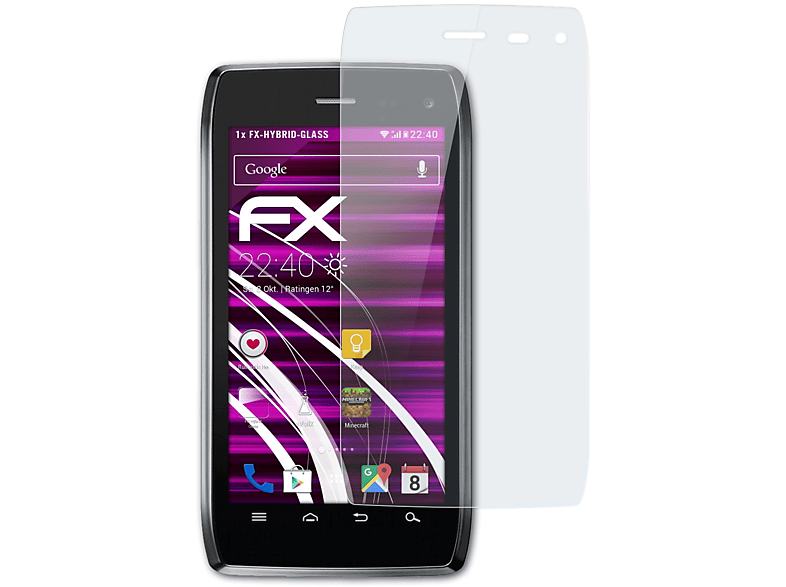 ATFOLIX FX-Hybrid-Glass Schutzglas(für Motorola Droid 4)