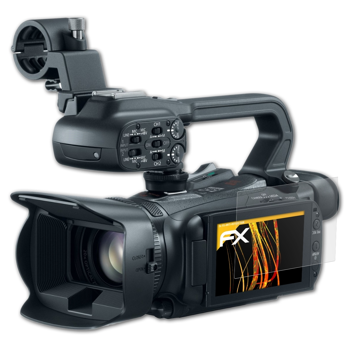 ATFOLIX FX-Antireflex XA20) Canon Displayschutz(für 3x