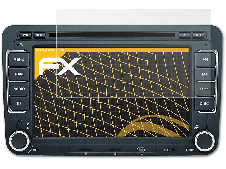 ATFOLIX 3x FX-Antireflex Displayschutz(für Kraemer-Automotive KR-G6)
