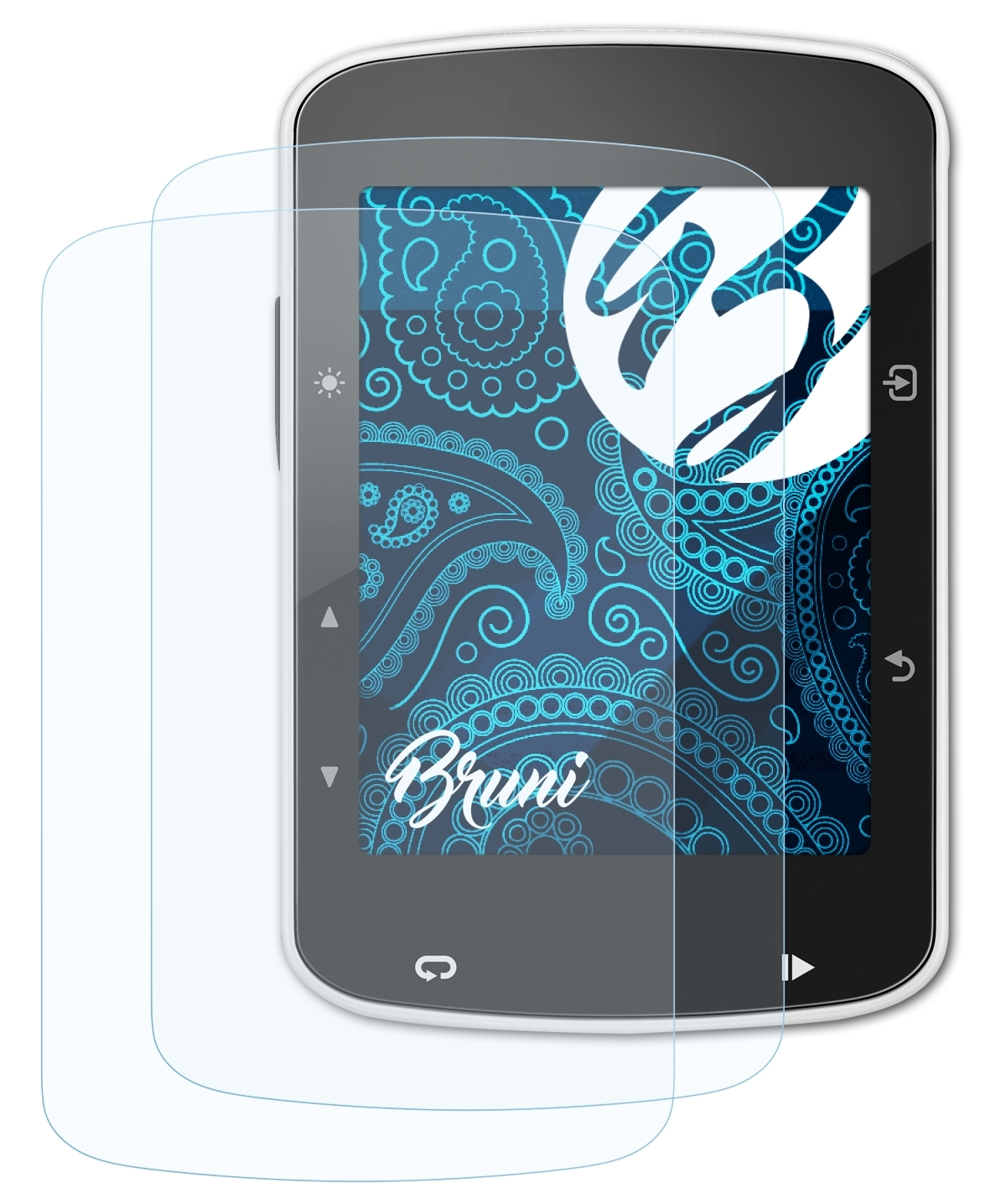 BRUNI 2x Basics-Clear Schutzfolie(für Edge 520) Garmin
