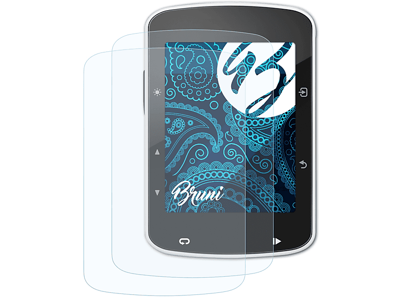 BRUNI 2x Schutzfolie(für Edge 520) Garmin Basics-Clear