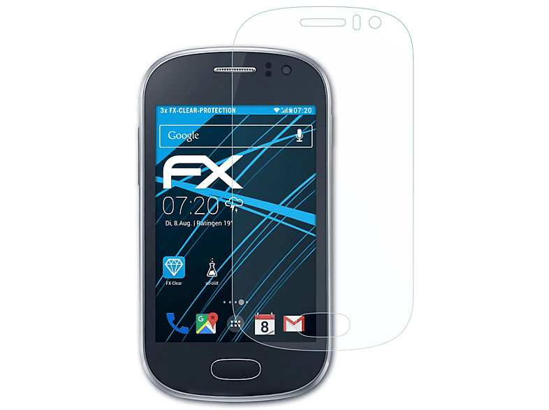(GT-S6810)) Displayschutz(für ATFOLIX 3x Galaxy Fame Samsung FX-Clear