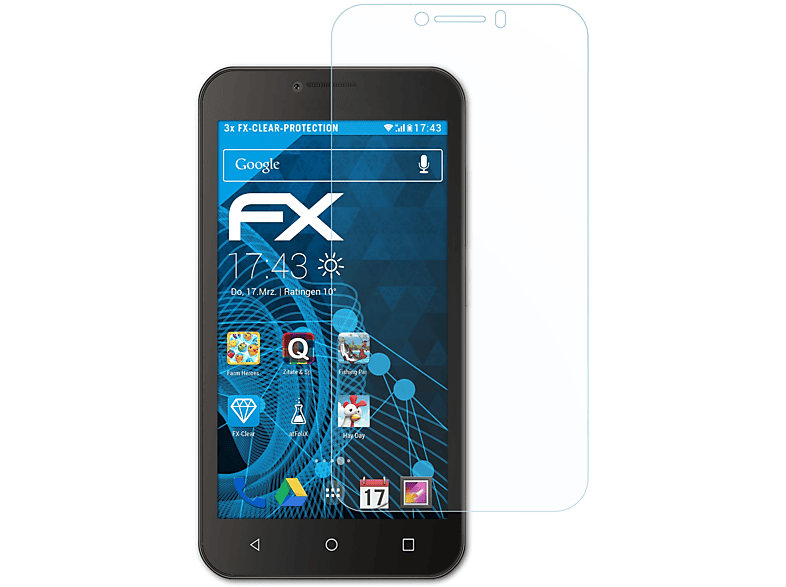 ATFOLIX 3x FX-Clear Y5) Displayschutz(für Huawei