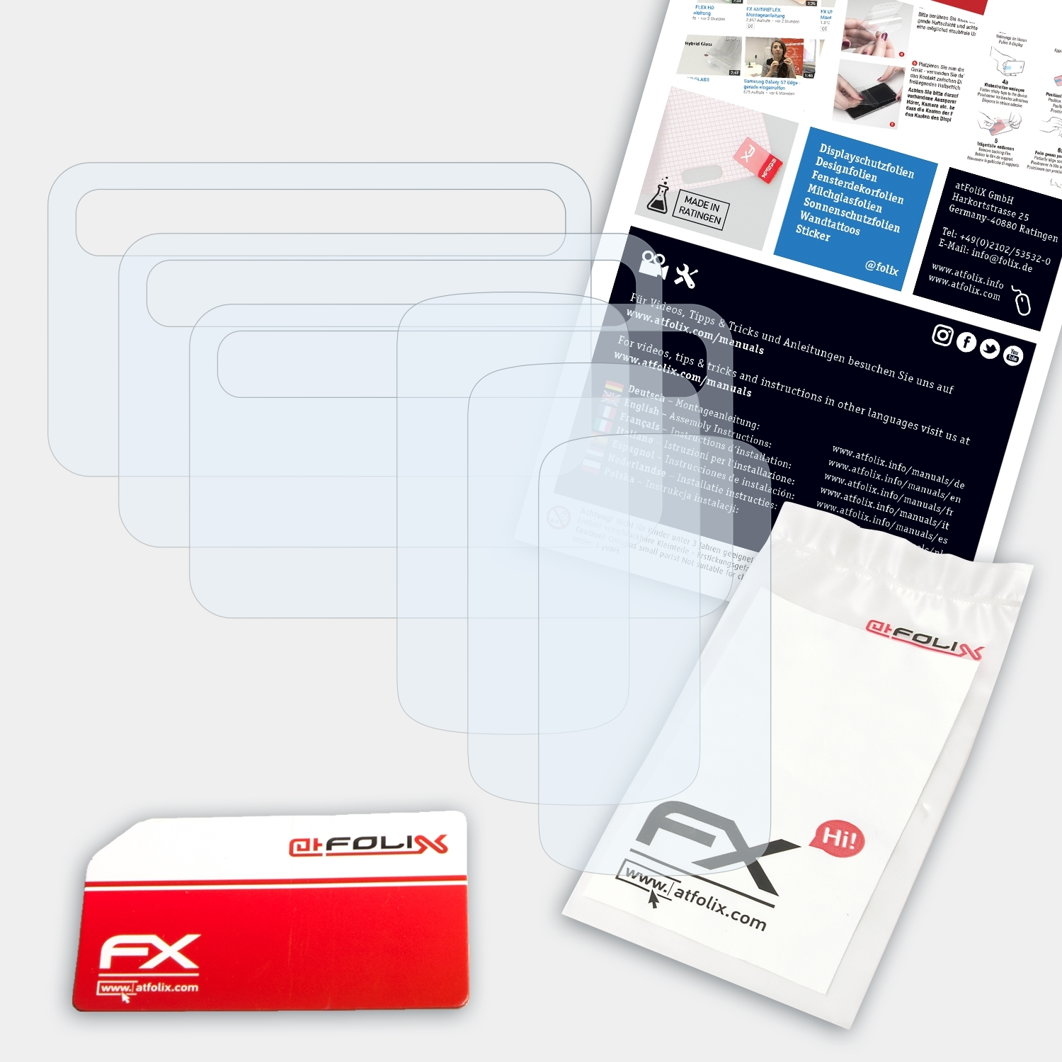 ATFOLIX 3x FX-Clear Displayschutz(für Varia) Garmin