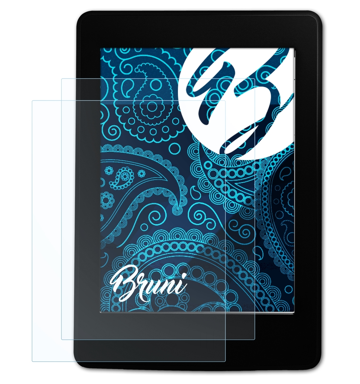 BRUNI 2x Basics-Clear Schutzfolie(für & (WiFi 3G)) Amazon Paperwhite Kindle