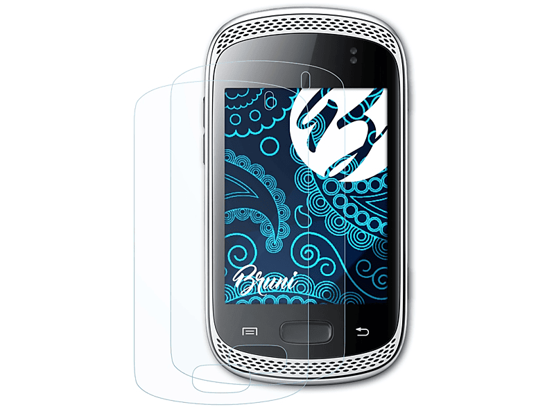 BRUNI 2x Basics-Clear Schutzfolie(für Samsung Galaxy Music (GT-S6010))