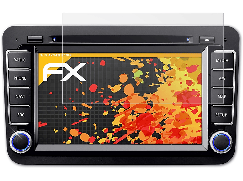 ATFOLIX 3x FX-Antireflex Displayschutz(für Blaupunkt Philadelphia 835)