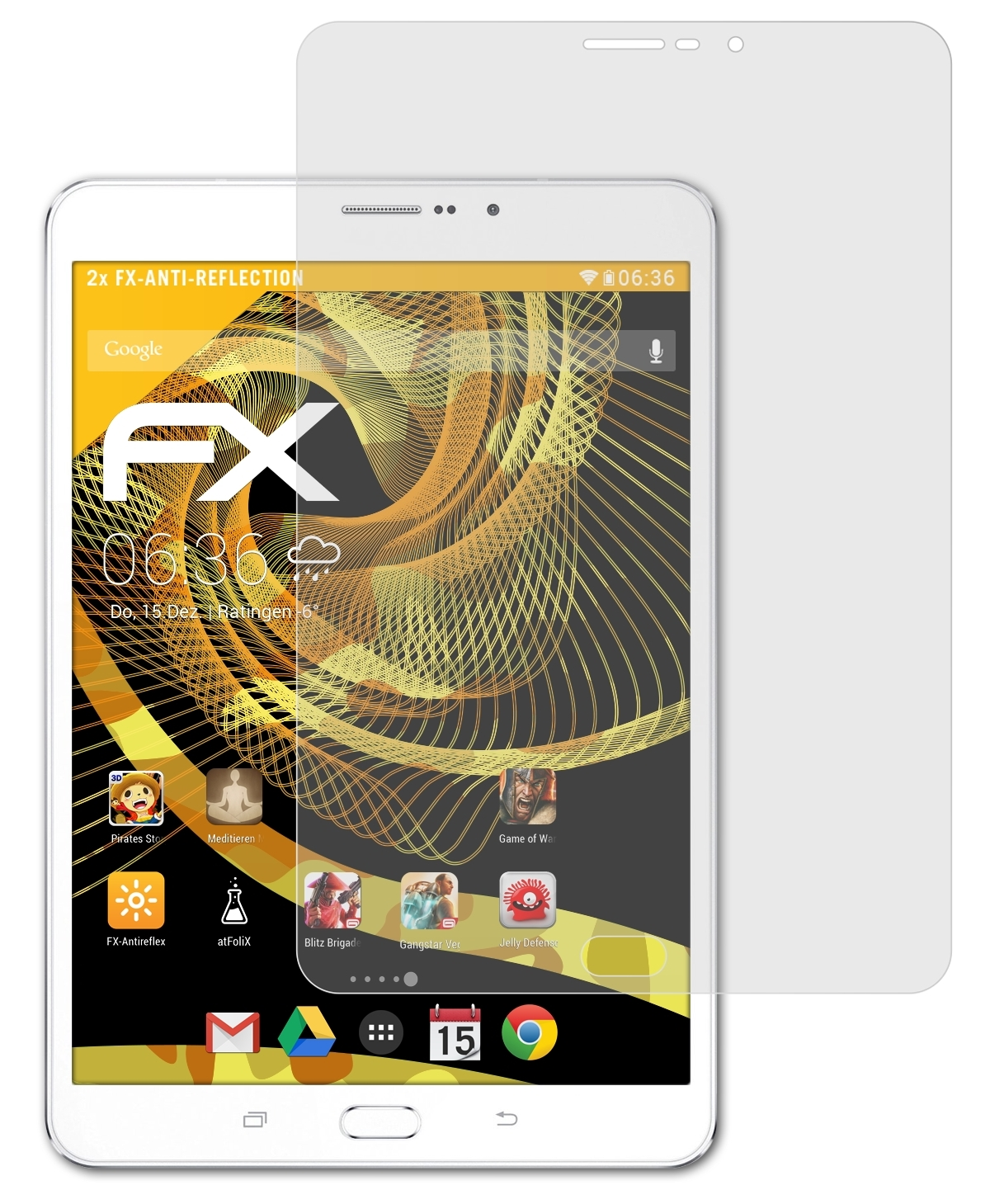 ATFOLIX 2x FX-Antireflex Displayschutz(für Samsung 8.0 Galaxy Tab S2 (SM-T715))