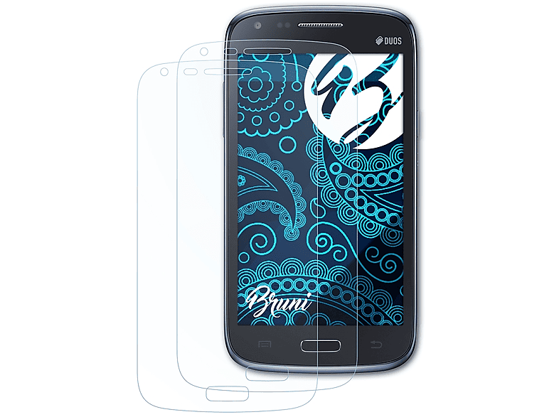 BRUNI 2x Basics-Clear Schutzfolie(für Samsung Galaxy Core (GT-i8260))