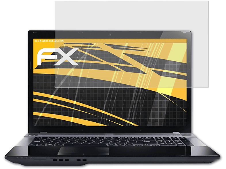 ATFOLIX 2x FX-Antireflex Displayschutz(für Acer Aspire V3-771G)