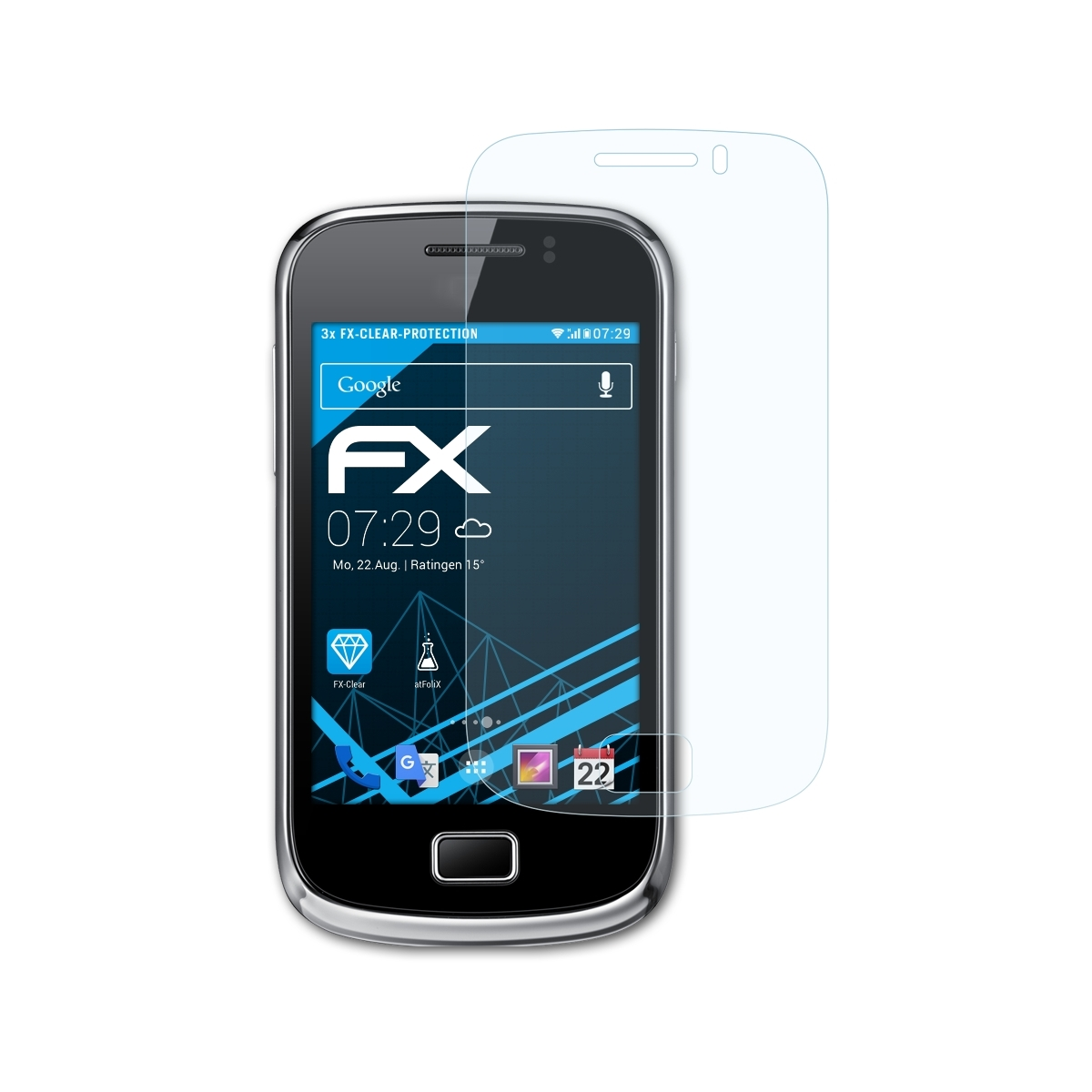 (GT-S6500)) mini Samsung 2 FX-Clear Displayschutz(für ATFOLIX 3x Galaxy