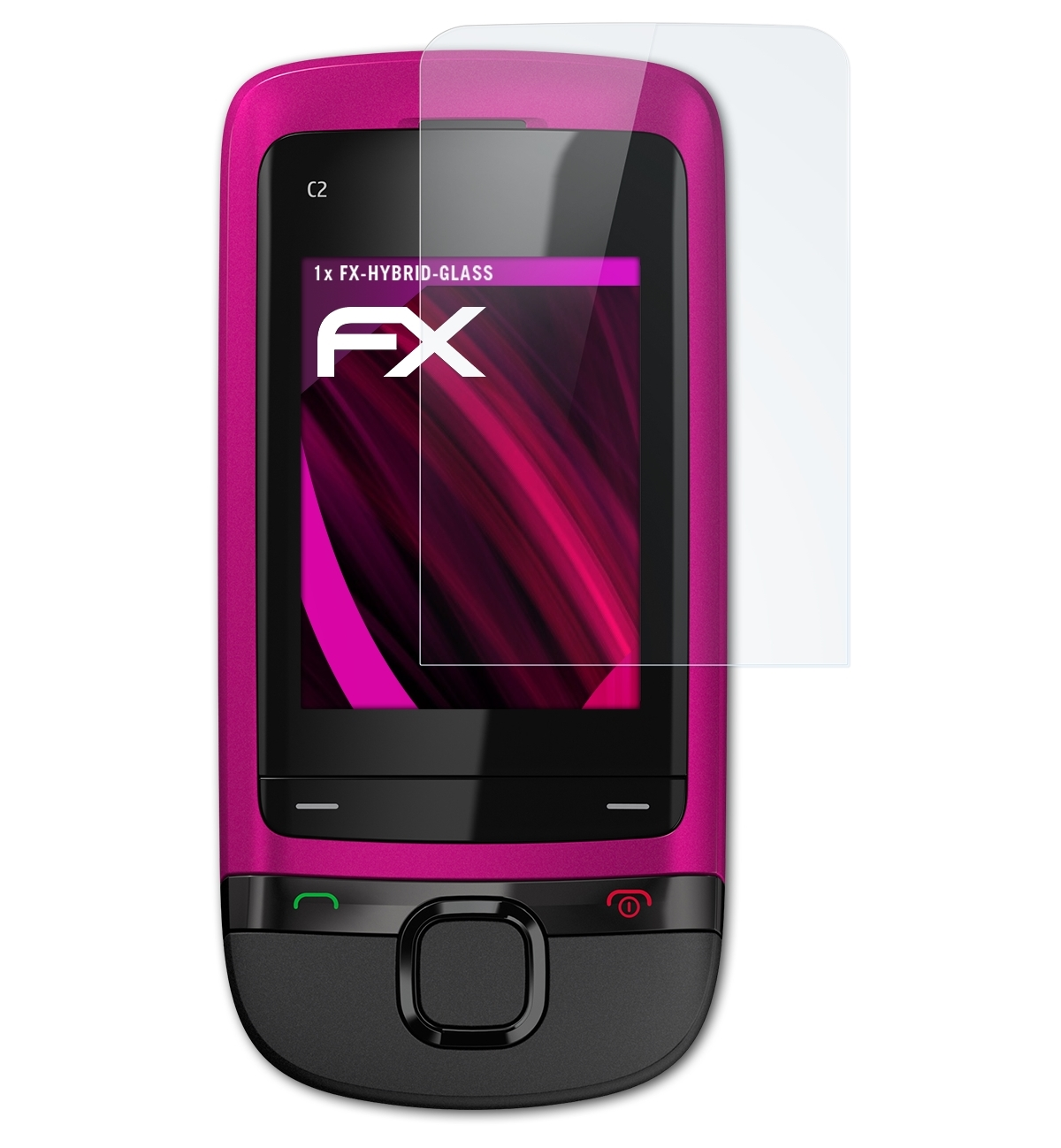 FX-Hybrid-Glass ATFOLIX Nokia Schutzglas(für C2-05)