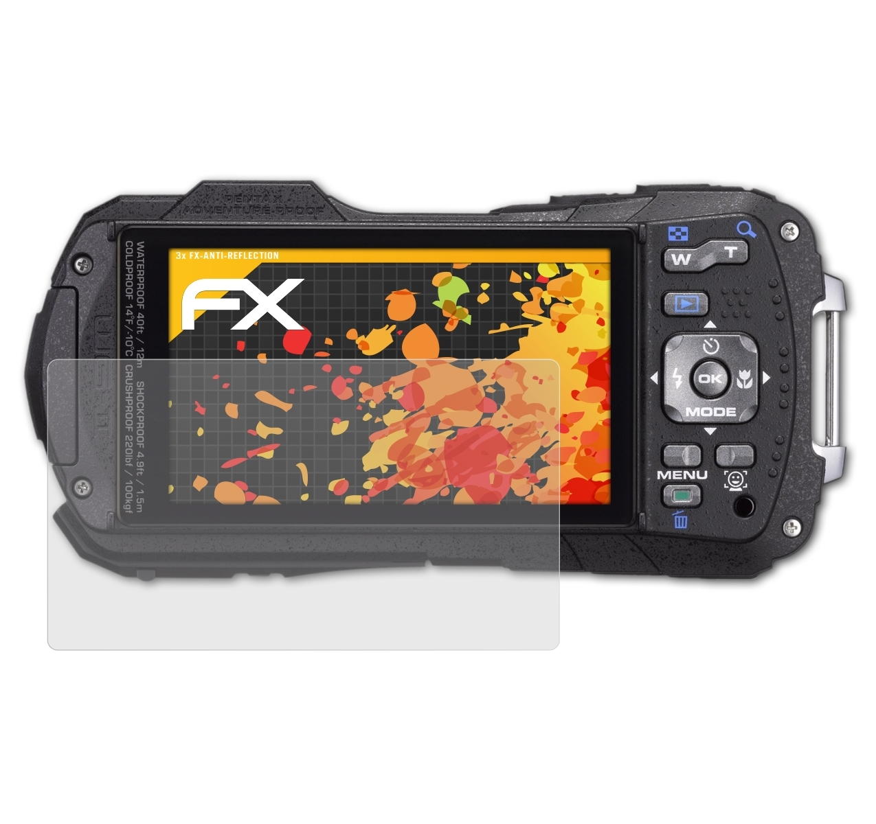 ATFOLIX 3x FX-Antireflex / WG-2 Pentax WG-2 Displayschutz(für Optio GPS)