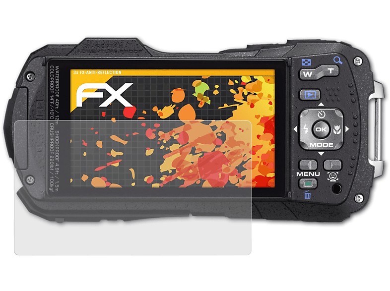 GPS) FX-Antireflex Displayschutz(für Pentax 3x / WG-2 Optio ATFOLIX WG-2