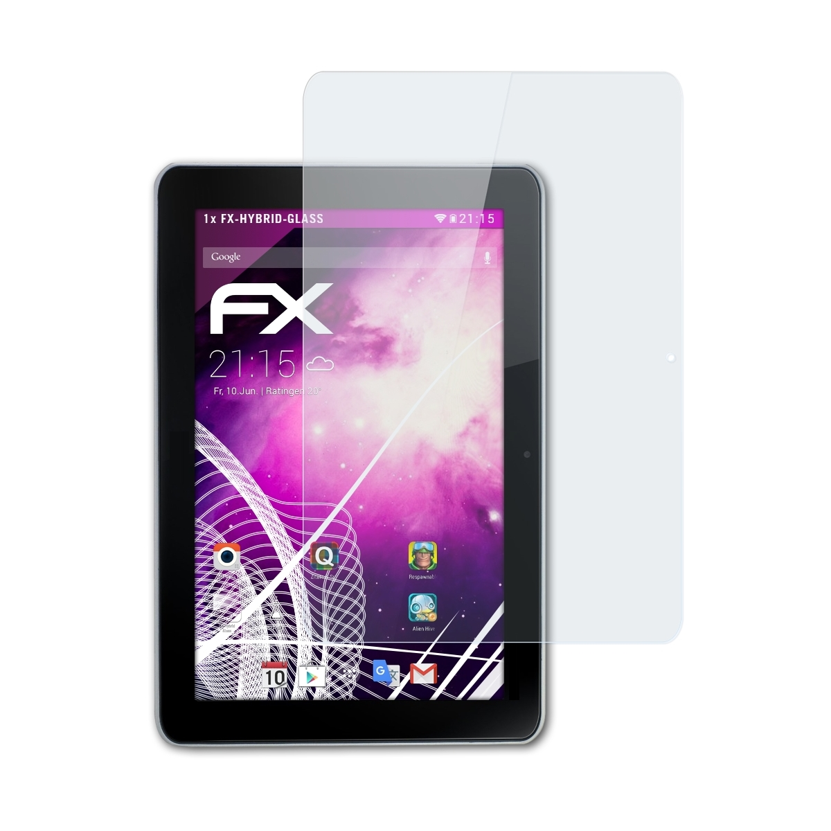 ATFOLIX FX-Hybrid-Glass Acer Iconia Schutzglas(für A210)