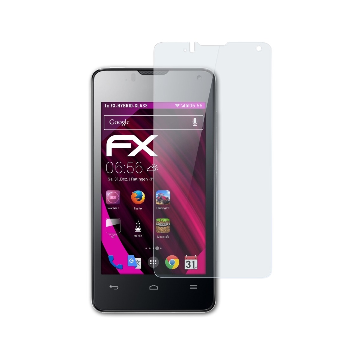 ATFOLIX FX-Hybrid-Glass Schutzglas(für Huawei Ascend Y300)