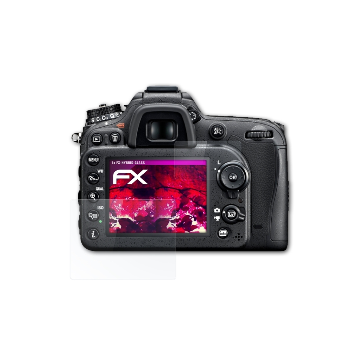 ATFOLIX FX-Hybrid-Glass D7100) Nikon Schutzglas(für