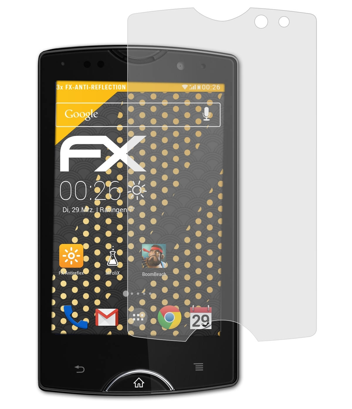ATFOLIX 3x FX-Antireflex pro) Sony-Ericsson Xperia Displayschutz(für mini
