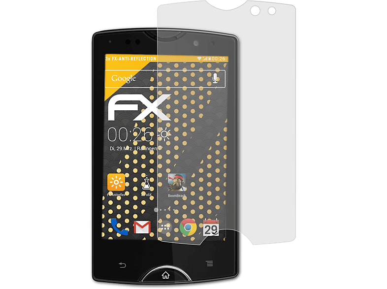 ATFOLIX 3x FX-Antireflex Displayschutz(für Sony-Ericsson pro) mini Xperia