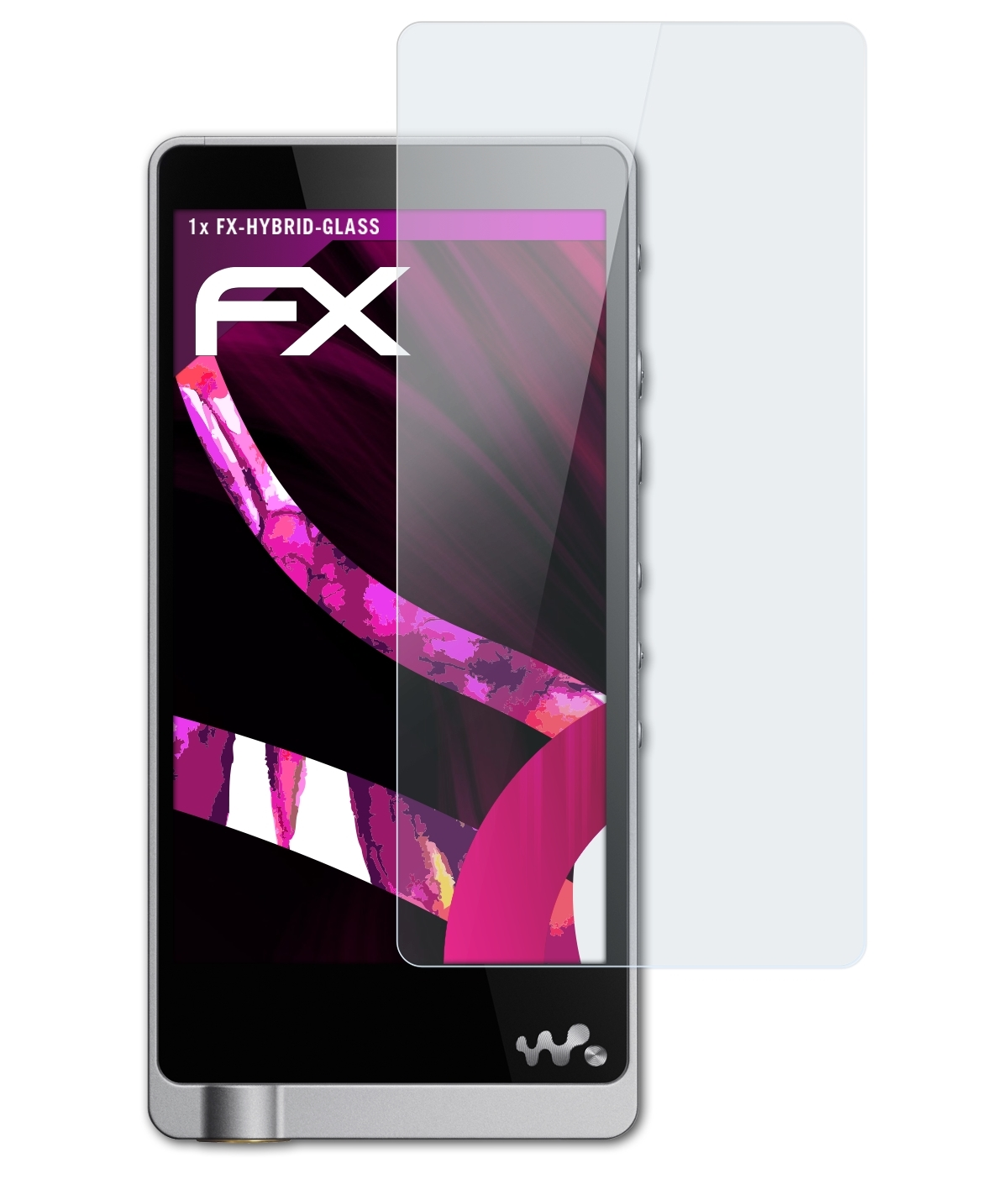 FX-Hybrid-Glass ATFOLIX NWZ-ZX1) Walkman Sony Schutzglas(für