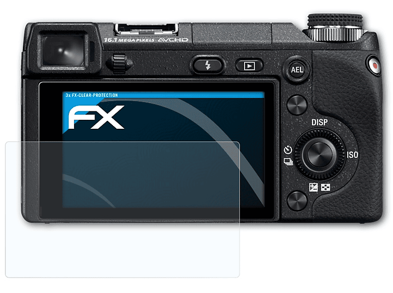 ATFOLIX FX-Clear 3x Sony NEX-6) Displayschutz(für