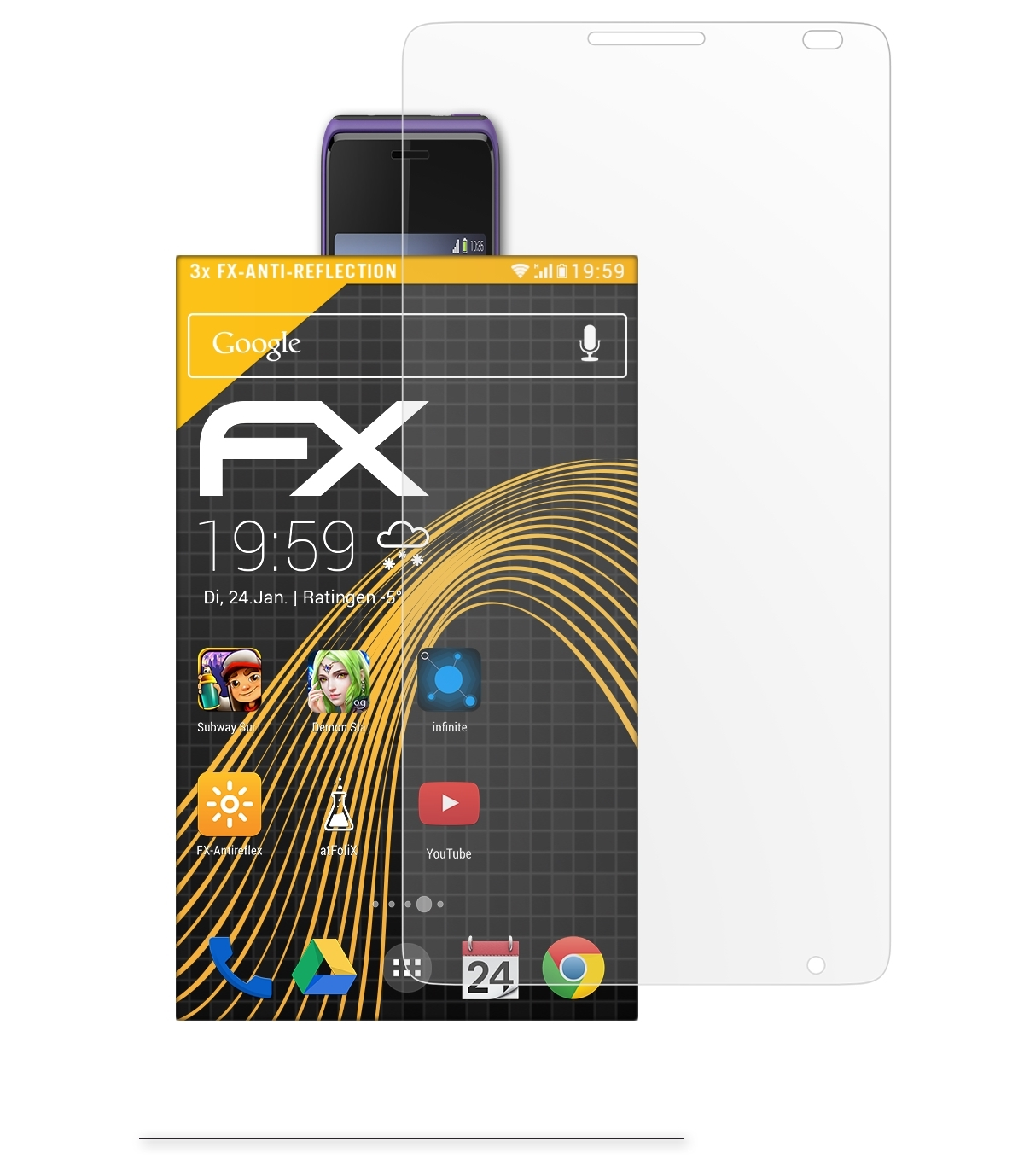 FX-Antireflex Sony E1) Displayschutz(für Xperia ATFOLIX 3x