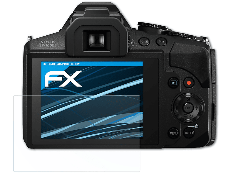 ATFOLIX 3x FX-Clear Displayschutz(für Olympus SP-100EE)