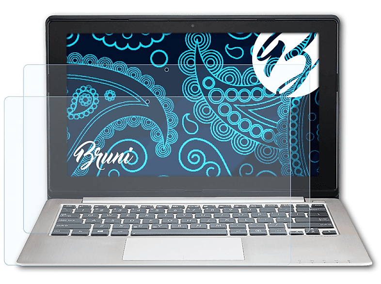 BRUNI 2x Basics-Clear Schutzfolie(für S200E) VivoBook Asus