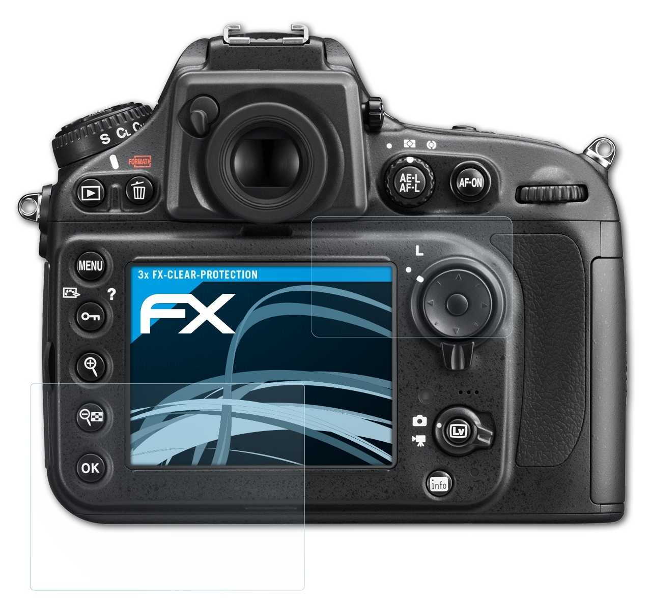 ATFOLIX 3x FX-Clear Displayschutz(für Nikon D800)