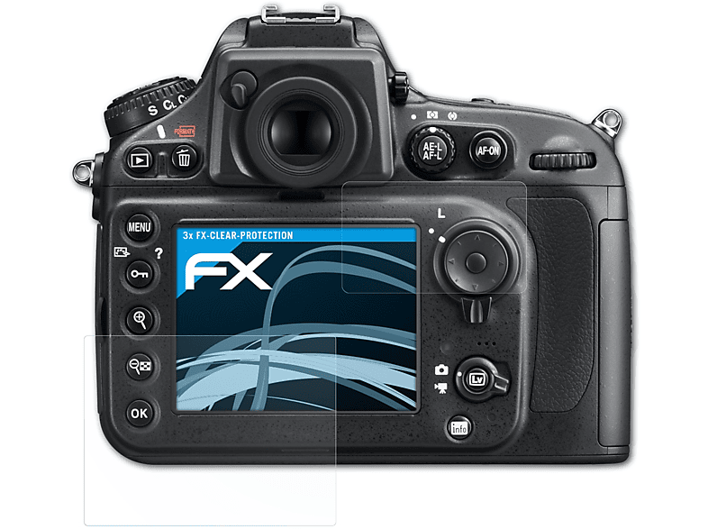 ATFOLIX 3x Nikon FX-Clear D800) Displayschutz(für