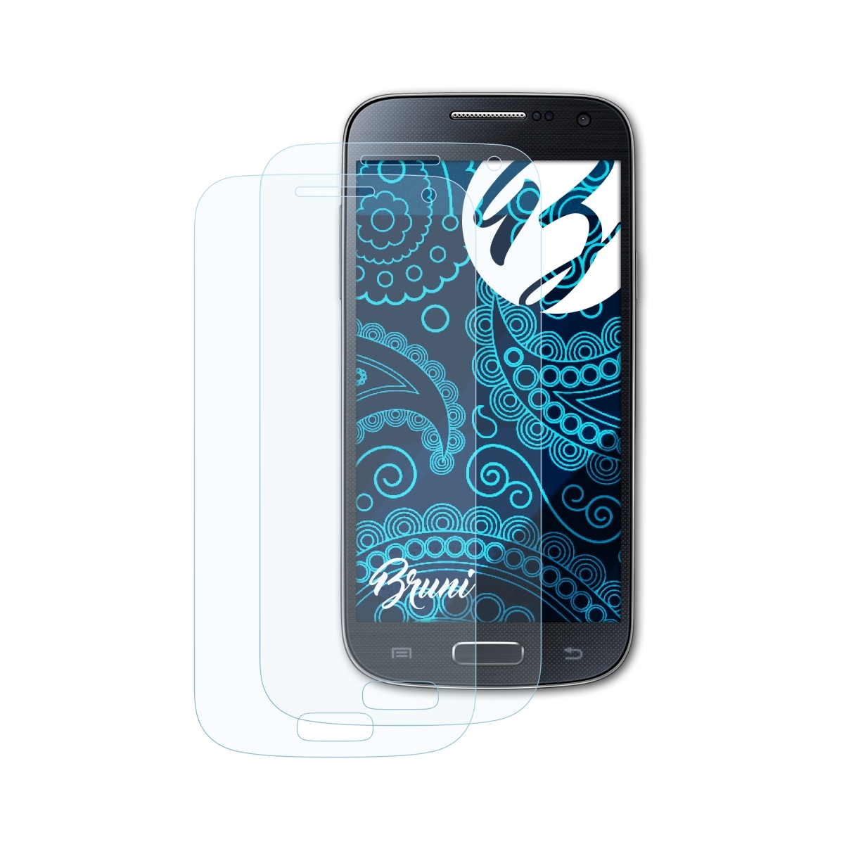BRUNI 2x Basics-Clear Samsung Galaxy mini) Schutzfolie(für S4