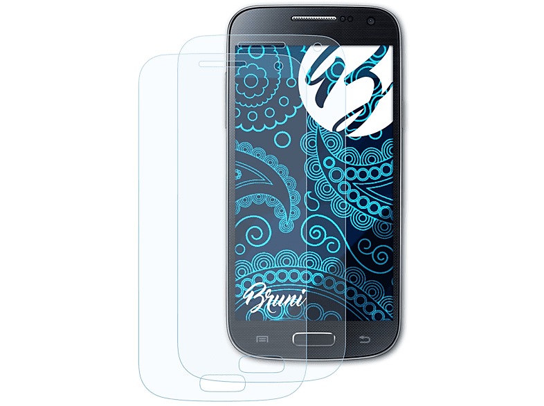 BRUNI 2x Basics-Clear Schutzfolie(für Galaxy Samsung mini) S4