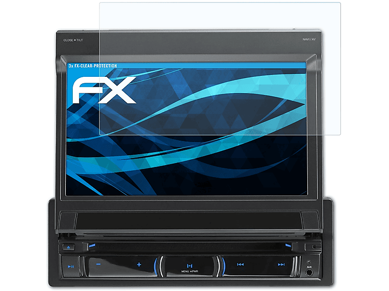 ATFOLIX 3x FX-Clear Displayschutz(für Clarion NZ501E)