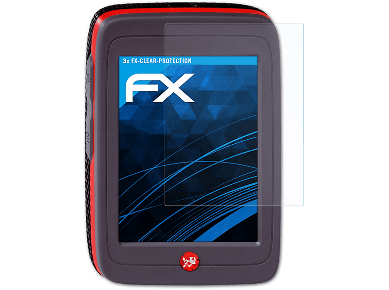 ATFOLIX 3x FX-Clear Displayschutz(für Falk IBEX 30 Cross)