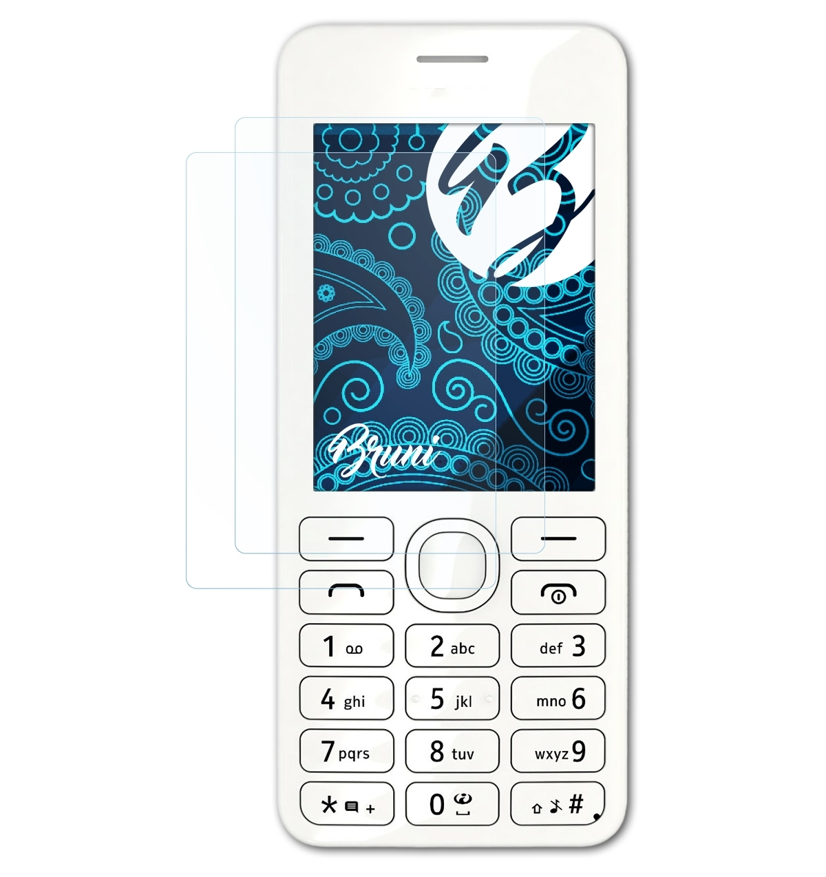 BRUNI 2x Basics-Clear Asha Schutzfolie(für 206) Nokia