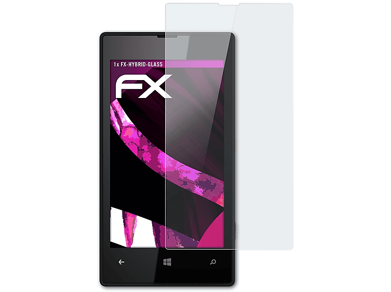 ATFOLIX FX-Hybrid-Glass Schutzglas(für Nokia Lumia 520)