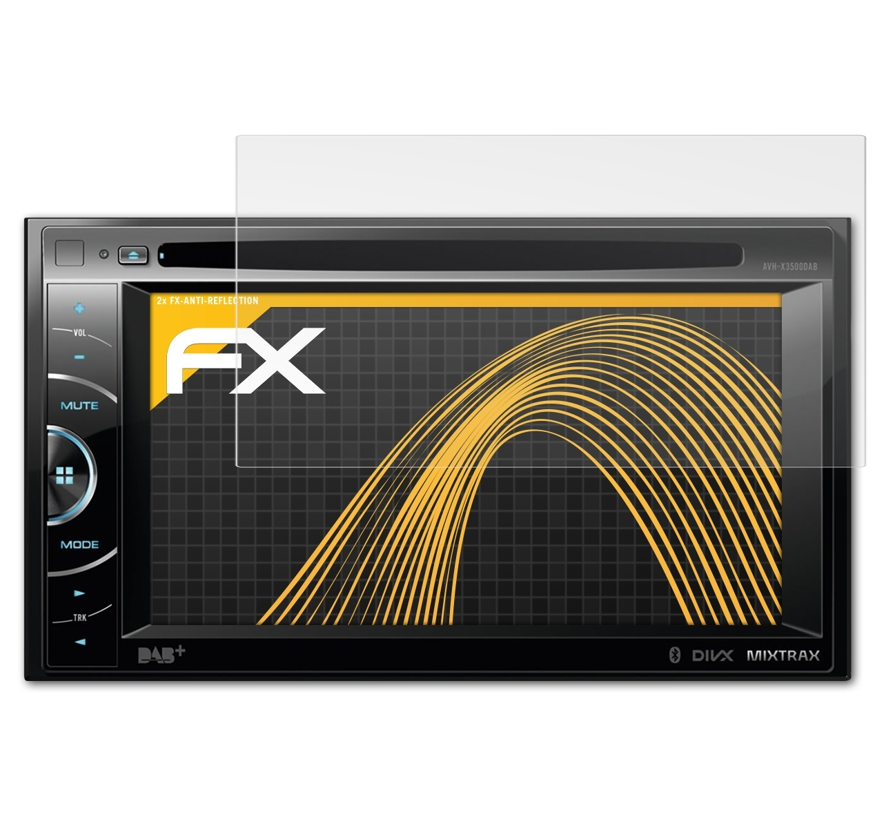 AVH-X3500DAB) ATFOLIX 2x Pioneer FX-Antireflex Displayschutz(für