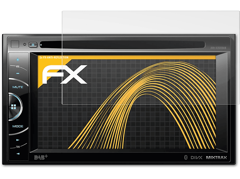 ATFOLIX 2x FX-Antireflex Displayschutz(für Pioneer AVH-X3500DAB) | Autoradio-Zubehör